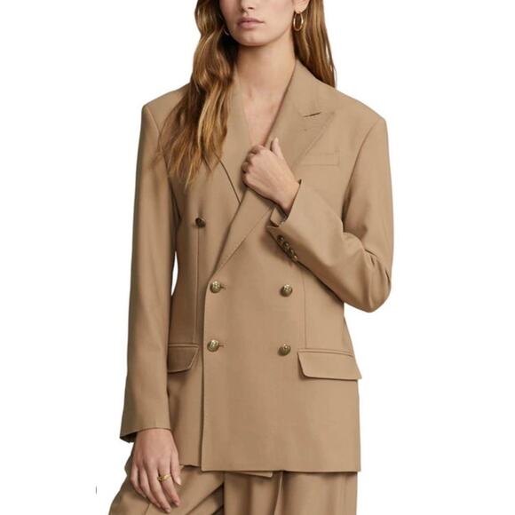 Polo Ralph Lauren Jackets & Blazers - Polo Ralph Lauren Camel Double Breasted Blazer - Size 8 (New)